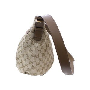 Gucci Bag Leather Canvas GG Shoulder Beige Tan